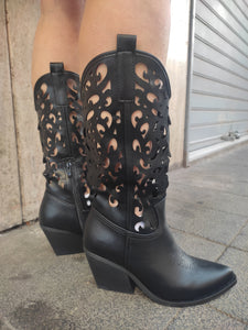 Camperos da donna traforati con tacco 7 cm