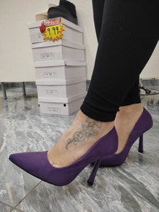 Decoltè con tacco a spillo da donna di colore lilla