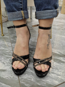 Sandali da cerimonia da donna di colore nero