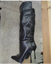 Load image into Gallery viewer, Scarpe donna di colore nero stivale donna di colore nero
