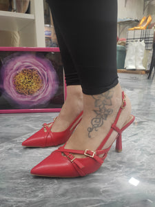 Scarpe donna chanel di colore rosso