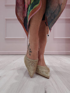 TACCO MEDIO DI COLORE ORO DA DONNA
