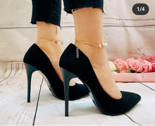 Load image into Gallery viewer, Scarpe donna decoltè con tacco alto a spillo decollete a punta in camoscio moda
